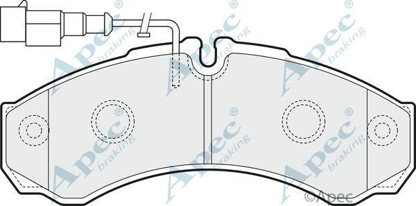 APEC BRAKING Комплект тормозных колодок, дисковый тормоз PAD1542